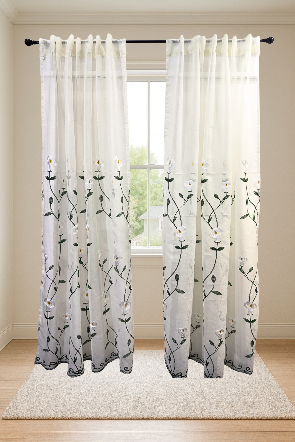 Cortinas de Tergal Bordado – Elegancia y Estilo para tu Hogar