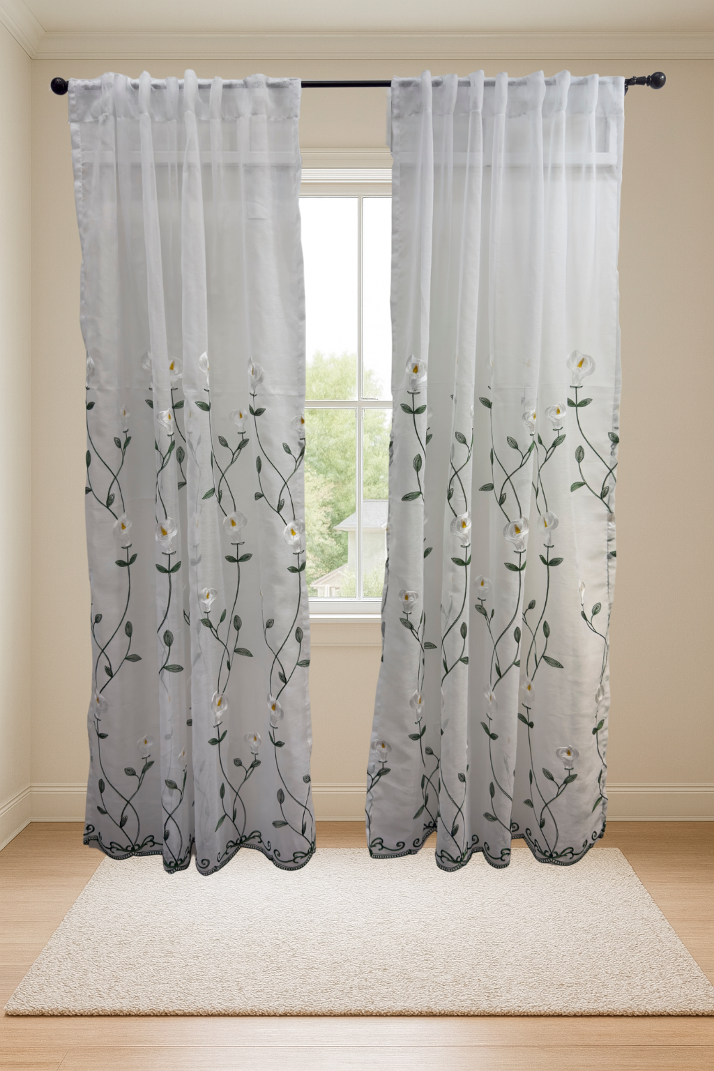 Cortinas de Tergal Bordado – Elegancia y Estilo para tu Hogar